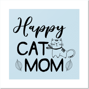 Happy Cat Mom Posters and Art